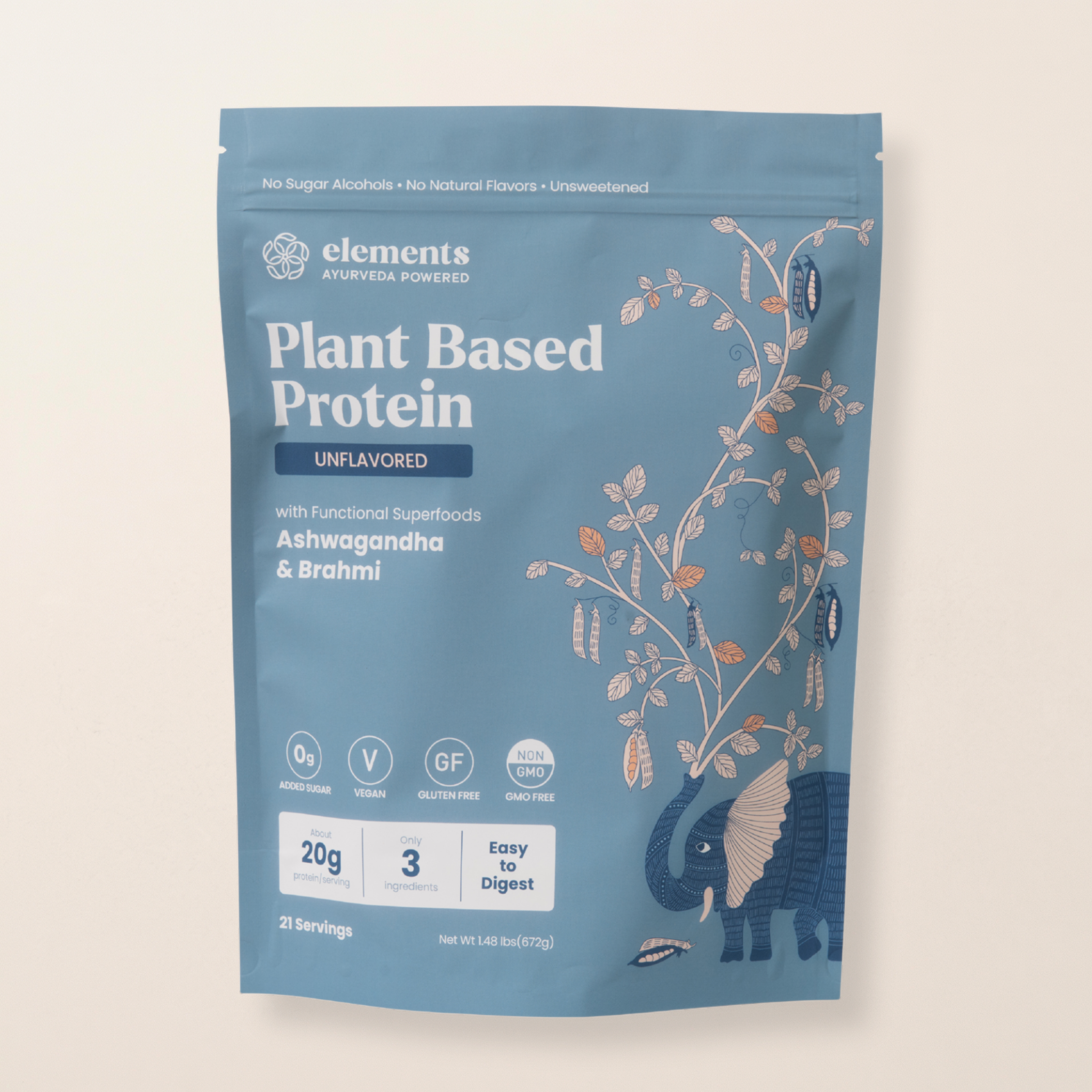 Plain Plant Protein Powder (21 Servings)